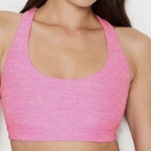 Victorias Secret Essentials Neon Pink Strappy Padded Sports Bra Size S
